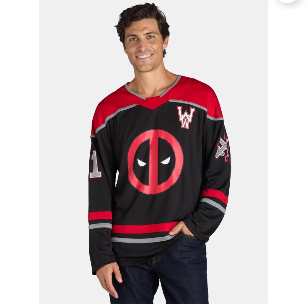 Marvel Deadpool Hockey Jersey Size Small
